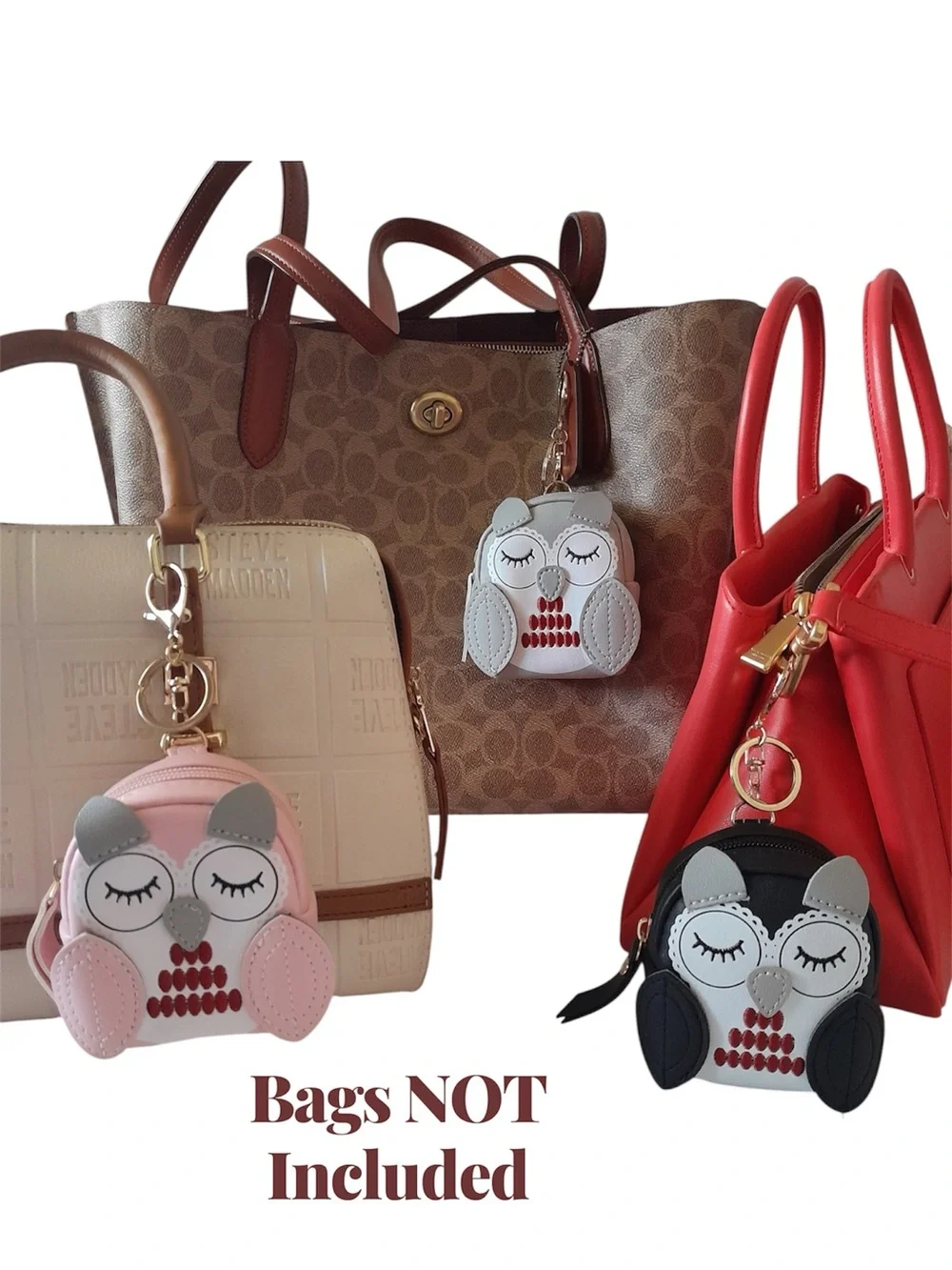 Owl Mini Backpack Bag Charm Keychain